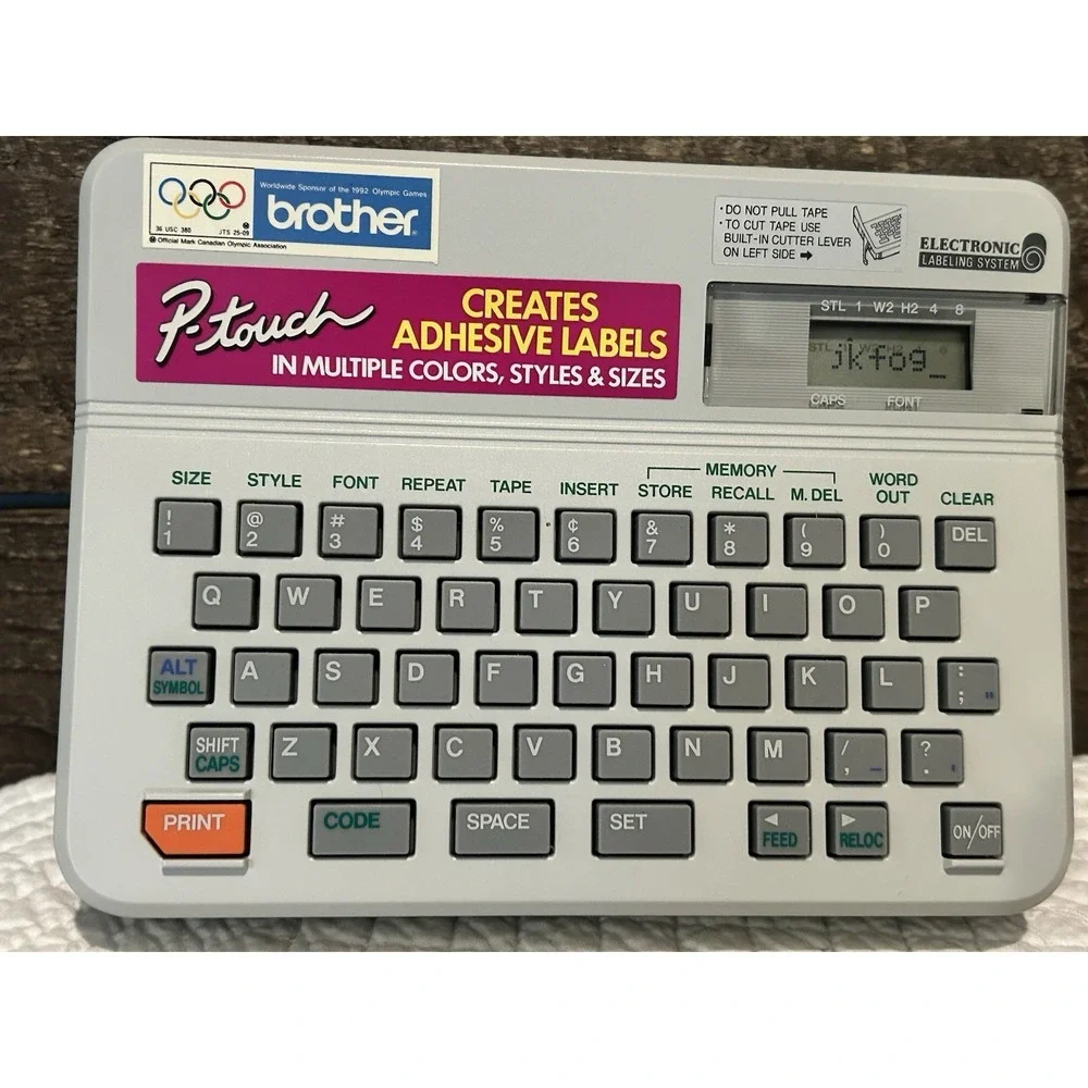 Brother‎ P-Touch III PT-10 Electronic Label Maker System Tested In Box No Cable